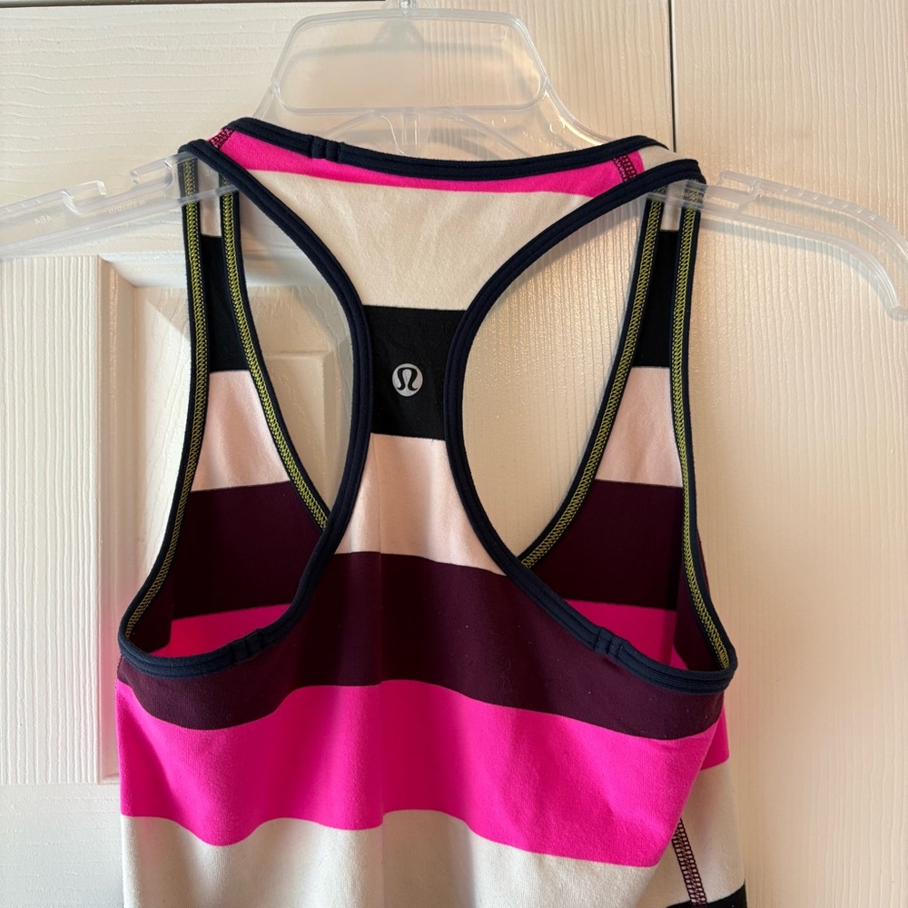 Lululemon Striped Racerback Tank Top